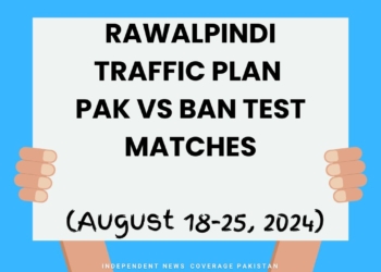 Rawalpindi: Traffic Plan for PakVsBan Test Matches 18 - 25 August 2024