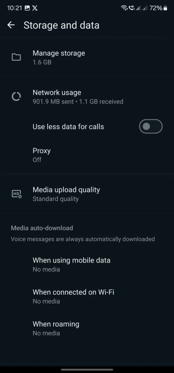 Whatsapp proxy setting