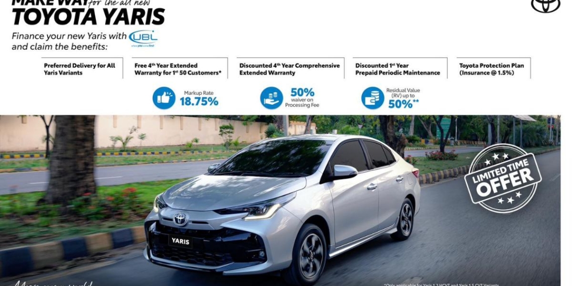 All New Toyota Yaris with UBL's Exclusive Financing Offer