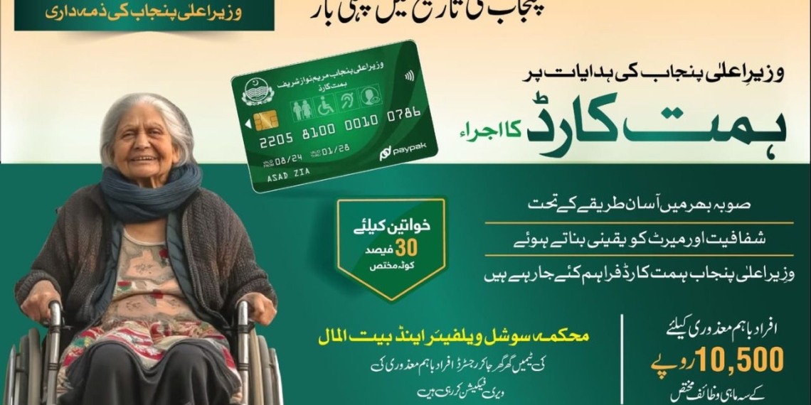 CM Punjab launched "Himmat Card" for Financial Support to Special Individuals