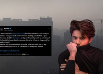 Ali Zafar Calls for Transparency on Punjab’s 10-Year Smog Policy