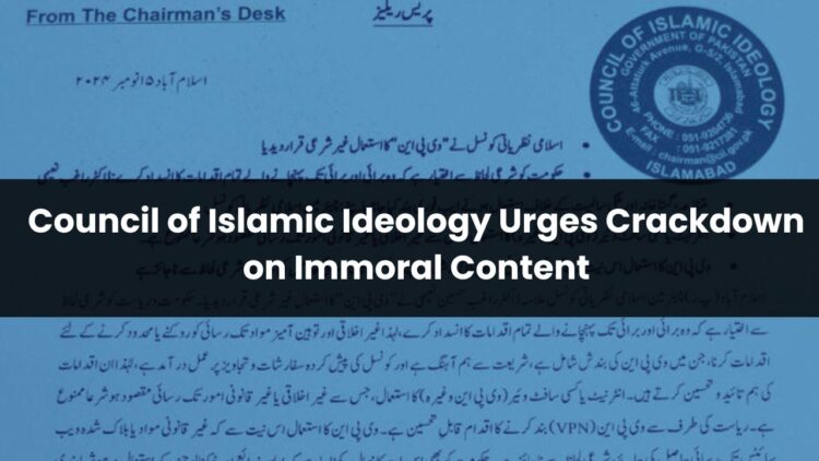 Council of Islamic Ideology Urges Crackdown on Immoral Content