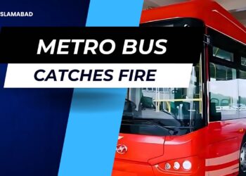 Metro Bus Catches Fire in Islamabad, Causes Panic Among Commuters