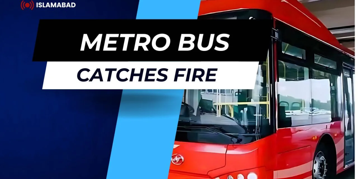 Metro Bus Catches Fire in Islamabad, Causes Panic Among Commuters