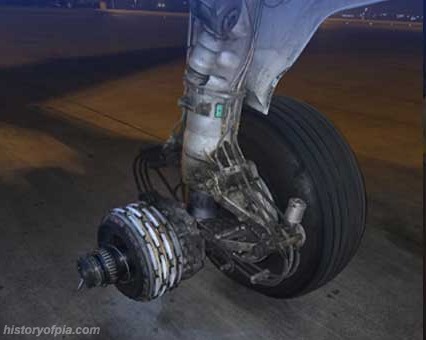 PIA flight PK-308 lands with rear wheel missing